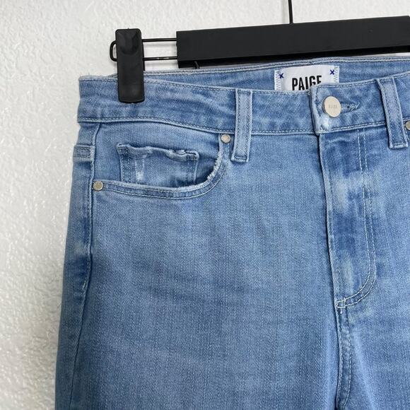 Paige Womens Jeans Size 27 Blue Denim Hoxten Ankle Skinny Leg Light Wash - Picture 8 of 16